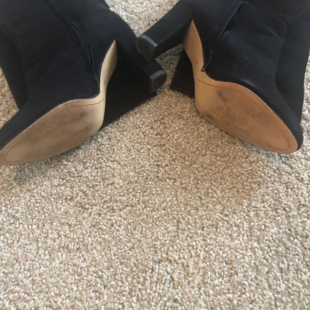 Halogen Black Over-the-Knee Suede Boots
